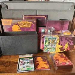 Pokemon Obsidian Flames Open Display Box ETB, INCLUDES PROMO & NO!! seal packs - Image 1