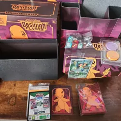 Pokemon Obsidian Flames Open Display Box ETB, INCLUDES PROMO & NO!! seal packs - Image 4
