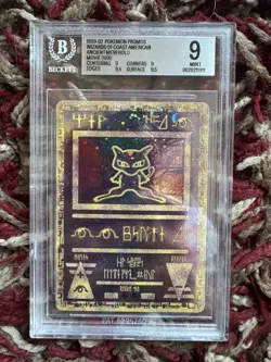 ANCIENT MEW BECKETT 9 MINT GRADED POKEMON 2000 MOVIE - Image 1