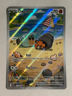 Pokemon TCG Dwebble 129/086 Illustration Rare SV10.5: Black Bolt - Image 1