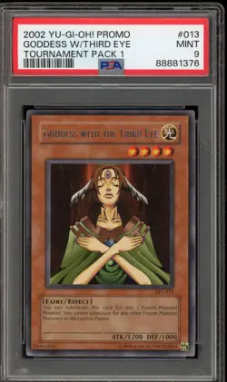 Yu-Gi-Oh! Goddess With the Third Eye Tournament Pk. 1 Promo TP1-013 PSA 9 Mint - Image 1