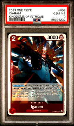 One Piece OP-04 Kingdoms of Intrigue #2 Igaram PSA 10 Gem Mint POP 9 - Image 1