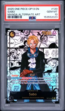 2025 ONE PIECE OP13-CARRYING ON HIS WILL #120 SABO MANGA ALTERNATE ART - Image 1
