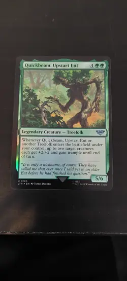 Quickbeam, Upstart Ent (0183) Foil Lord of the Rings Magic the Gathering card - Image 2