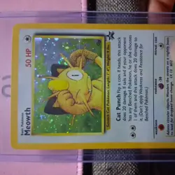 1999 Promo Meowth Pokemon Card Vintage Nm-Lp - Image 4