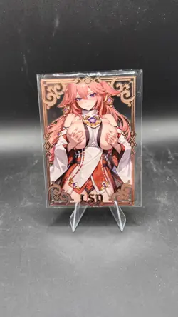 Goddess Story Gold METAL Card - Serial Number #104/200! Yae Miko Anime - Image 1