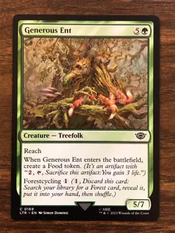 Magic the Gathering MTG Lord of the Rings Generous Ent 169 NM+ - Image 1