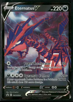 Pokemon - Eternatus V SWSH064 Black Star Promo Sword & Shield NM - Image 1