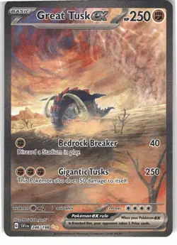 Great Tusk ex 246/198 Special Illustration Rare Scarlet & Violet Pokemon NM - Image 1