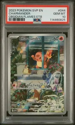 2023 Pokemon SV Obsidian Flames ETB Black Star Promo #044 Charmander PSA 10 - Image 1