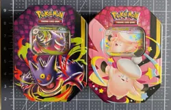 Pokemon Mega Moonlit Tin Mega Clefable and Gengar (Set of 2 Tins) Sealed - Image 1