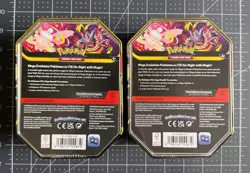 Pokemon Mega Moonlit Tin Mega Clefable and Gengar (Set of 2 Tins) Sealed - Image 2
