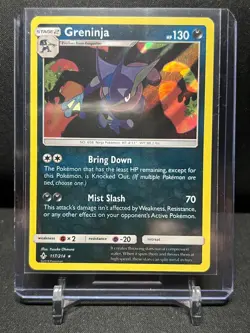 Greninja 117/214 Holo Rare Pokemon 2019 SM Unbroken Bonds LP/NM - Image 1