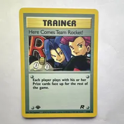 WOTC Here Comes Team Rocket! Holo 15/82 Team Rocket 1st Edition Rare Trainer - Image 1