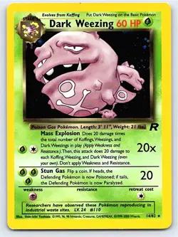 Pokemon Dark Weezing (14) Team Rocket #14/82 [Lightly played] - Image 1