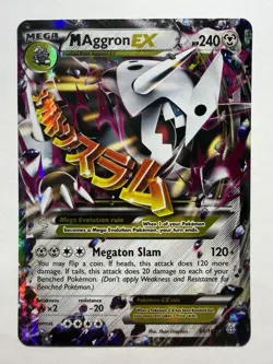 Pokemon TCG M Aggron EX Primal Clash Ultra Rare Holofoil Card 94/160 - Image 1