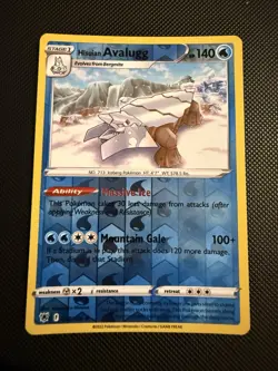 POKEMON TCG: HISUIAN AVALUGG 048/189 ASTRAL RADIANCE REVERSE HOLO RARE CARD NM - Image 1