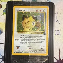 Pokemon Meowth Wotc Promo 10/53 Holo Promo SEALED ear SWIRL - Image 1