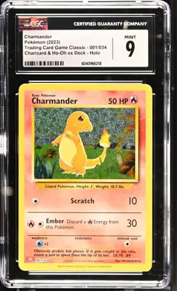 2023 Pokemon Trading Card Game Classic - Charmander #001/034 CGC 9 Mint - Image 1