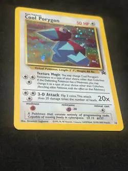 Cool Porygon #15 Rare Holo Pokemon Card WOTC Black Star Promo Vintage TCG - NM - Image 2
