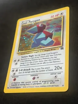 Cool Porygon #15 Rare Holo Pokemon Card WOTC Black Star Promo Vintage TCG - NM - Image 3