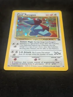 Cool Porygon #15 Rare Holo Pokemon Card WOTC Black Star Promo Vintage TCG - NM - Image 5