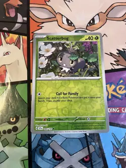 Scatterbug 005/191 Common Surging Sparks Pokemon Reverse Holo Near Mint - Image 1