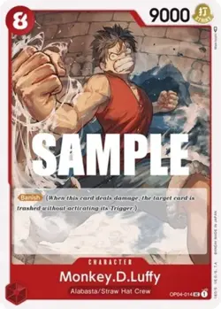 NM-Mint, English One Piece Monkey.D.Luffy - OP04-014 - UC Kingdoms of Intrigue O - Image 1