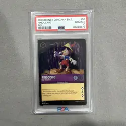 2023 Disney Lorcana EN 2 Pinocchio #56 Foil PSA 10 Gem Mint - Image 1