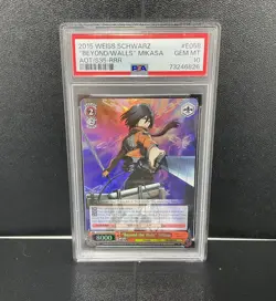 Weiss Schwarz Attack on Titan "Beyond the Walls" Mikasa Spiral 1st Print* PSA 10 - Image 1