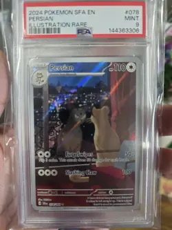 PSA 9 - Pokemon Card - Persian 078/064 - Shrouded Fable Holo Illustration Rare - Image 1