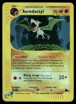 Pokemon Cards Aerodactyl 1/144 Reverse Holo Skyridge Rare DMG - Image 1