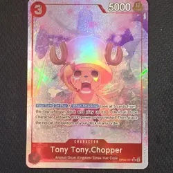 Bandai One Piece Card Game Tony Tony.Chopper OP08-007 SR Full Art Holo - Image 1