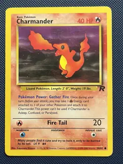 Pokemon Charmander 50/82 Team Rocket Unlimited Card - Image 1