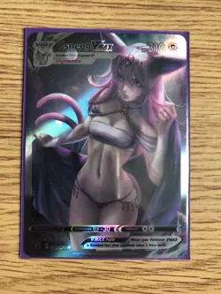 Pokemon Espeon Vmax Human Anime Waifu Sexy Doujin ACG Custom Trainer Art card - Image 2