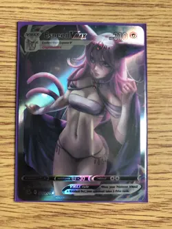 Pokemon Espeon Vmax Human Anime Waifu Sexy Doujin ACG Custom Trainer Art card - Image 3