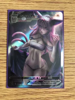 Pokemon Espeon Vmax Human Anime Waifu Sexy Doujin ACG Custom Trainer Art card - Image 4