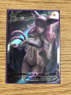 Pokemon Espeon Vmax Human Anime Waifu Sexy Doujin ACG Custom Trainer Art card - Image 5