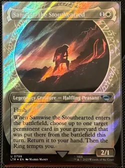 MTG The Lord of The Rings Samwise the Stouthearted Borderless Surge Foil (Unc) - Image 1