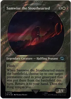 MTG The Lord of The Rings Samwise the Stouthearted Borderless Surge Foil (Unc) - Image 2