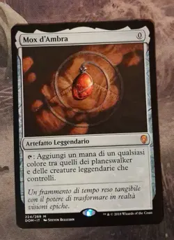 Mox d’Ambra Mox Amber MTG Dominaria Italian Regular Mythic 224 New Unplayed - Image 1
