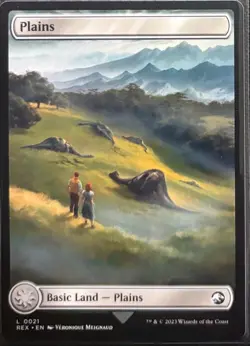 MTG The Lost Caverns of Ixalan Jurassic Park Full Art Plains (Common) - Image 2