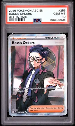 2026 POKEMON ASC EN-ASCENDED HEROES ULTRA RARE #256 BOSS'S ORDERS PSA 10 - Image 1