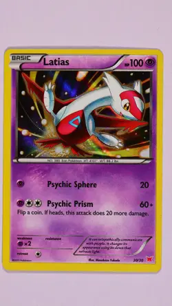Pokemon Latias 30/30 Holo Rare XY Trainer Kit Half Deck Exclusive NM - Image 1