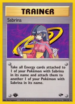 Sabrina (110) Gym Challenge Rare NM Pokemon 110/132 1st Edition - Image 1