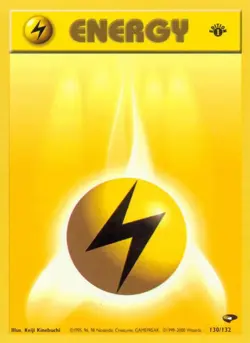Lightning Energy Gym Challenge Common NM Pokemon 130/132 1st Edition - Image 1