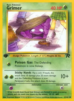 Grimer Team Rocket Common NM Pokemon 57/82 1st Edition - Image 1