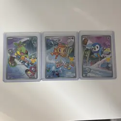 Pokemon TCG First Partner Illustration Collection Series 1 Gen 4 Sinnoh Starters - Image 1