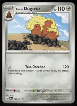 Alolan Dugtrio 123/191 Uncommon Surging Sparks Pokemon Near Mint - Image 1