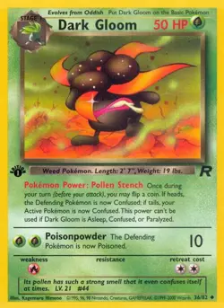 Dark Gloom Team Rocket Uncommon NM Pokemon 36/82 1st Edition - Image 1